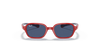 [Dark Blue Lenses, Polished Red On Blue Frame]