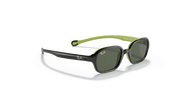 Dark Green Lenses, Polished Black On Green Frame