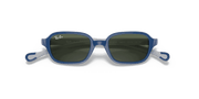 Dark Green Lenses, Polished Blue On Grey Frame