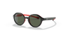 [Dark Green Lenses, Polished Black On Red Frame]