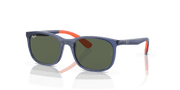 Green Lenses, Polished Blue On Orange Frame