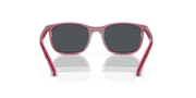 Dark Grey Lenses, Polished Transparent Pink Frame