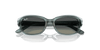 [Gradient Grey Lenses, Polished Striped Green On Transparent Green Frame]