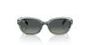 [Gradient Grey Lenses, Polished Striped Green On Transparent Green Frame]