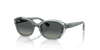 [Gradient Grey Lenses, Polished Striped Green On Transparent Green Frame]