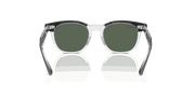 Dark Green Lenses, Polished Black On Transparent Frame