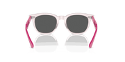 Dark Grey Lenses, Polished Transparent Pink Frame