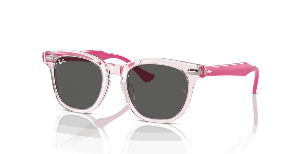 [Dark Grey Lenses, Polished Transparent Pink Frame]