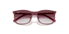 [Clear Gradient Dark Violet Lenses, Matte Bordeaux On Rose Gold Frame]