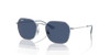 [Dark Blue Lenses, Polished Silver Frame]