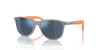 [Dark Blue Lenses, Polished Grey On Orange Frame]