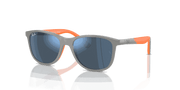 Dark Blue Lenses, Polished Grey On Orange Frame