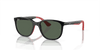 [Dark Green Lenses, Polished Black On Red Frame]