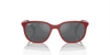 [Silver/Grey Lenses, Polished Red On Black Frame]