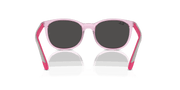 Dark Grey Lenses, Polished Transparent Pink Frame