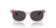 Dark Grey Lenses, Polished Transparent Pink Frame