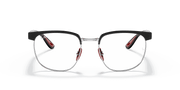 Clear Lenses, Polished Black On Silver Frame