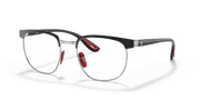 Clear Lenses, Polished Black On Silver Frame