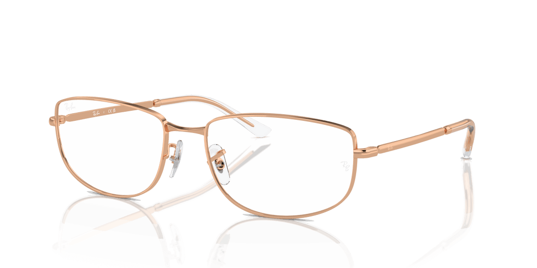 [Clear Lenses, Polished Rose Gold Frame]