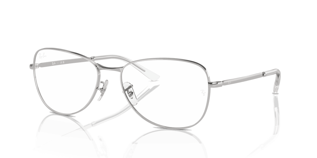 [Clear Lenses, Polished Silver Frame]