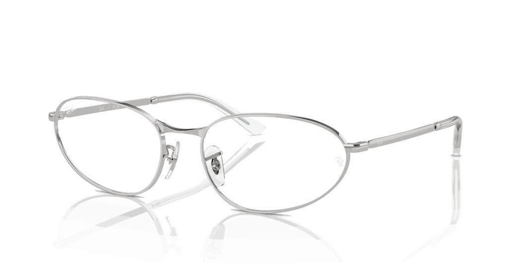 [Clear Lenses, Polished Silver Frame]