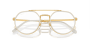 Clear Lenses, Polished Gold Frame