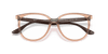 [Clear Lenses, Polished Transparent Brown Frame]