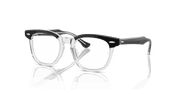 Clear Lenses, Polished Black On Transparent Frame