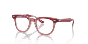 Clear Lenses, Polished Top Red & Orange & Light Purple Frame