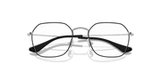 Clear Lenses, Polished Black On Silver Frame