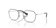 Clear Lenses, Polished Black On Silver Frame