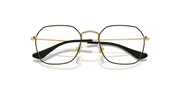 Clear Lenses, Polished Black On Gold Frame