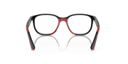 Clear Lenses, Polished Black On Red Frame