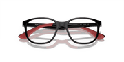 Clear Lenses, Polished Black On Red Frame