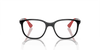 [Clear Lenses, Polished Black On Red Frame]