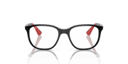 Clear Lenses, Polished Black On Red Frame