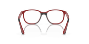 Clear Lenses, Polished Red On Black Frame