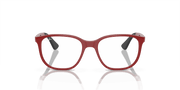 Clear Lenses, Polished Red On Black Frame