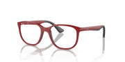 Clear Lenses, Polished Red On Black Frame