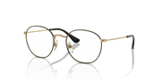 Clear Lenses, Polished Black On Gold Frame