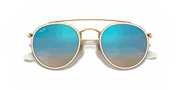 Blue Flash Lenses, Polished Arista Gold Frame