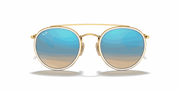 Blue Flash Lenses, Polished Arista Gold Frame