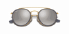 [Silver Gradient Flash Lenses, Polished Arista Gold Frame]