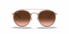 [Brown Gradient Lenses, Polished Copper Frame]