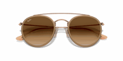 Light Brown Gradient Lenses, Polished Copper Frame