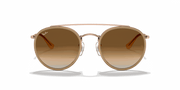 Light Brown Gradient Lenses, Polished Copper Frame