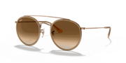 Light Brown Gradient Lenses, Polished Copper Frame