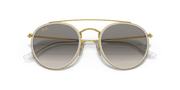 Clear Grey Lenses, Polished Gold Frame