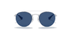 [Dark Blue Lenses, Polished Blue On Silver Frame]