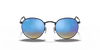 [Blue Lenses, Polished Black Frame]